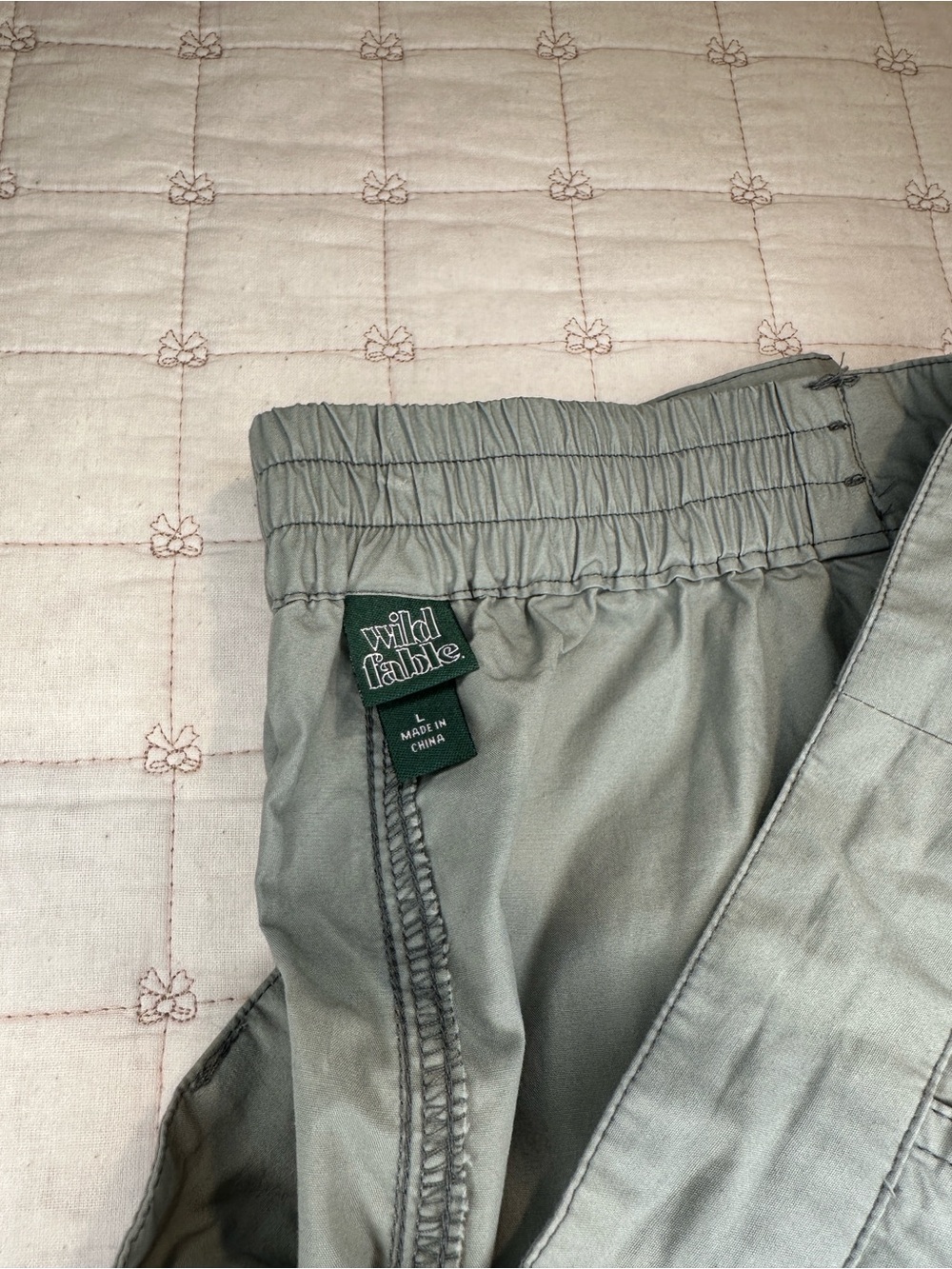 wild fable Cargo/Parachute Pants with Pink Floral-Butterfly Print - Picture 6 of 11